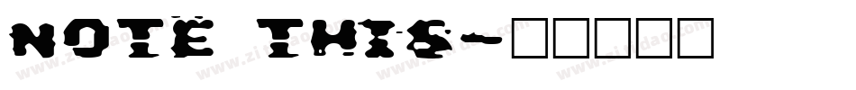 Note this字体转换